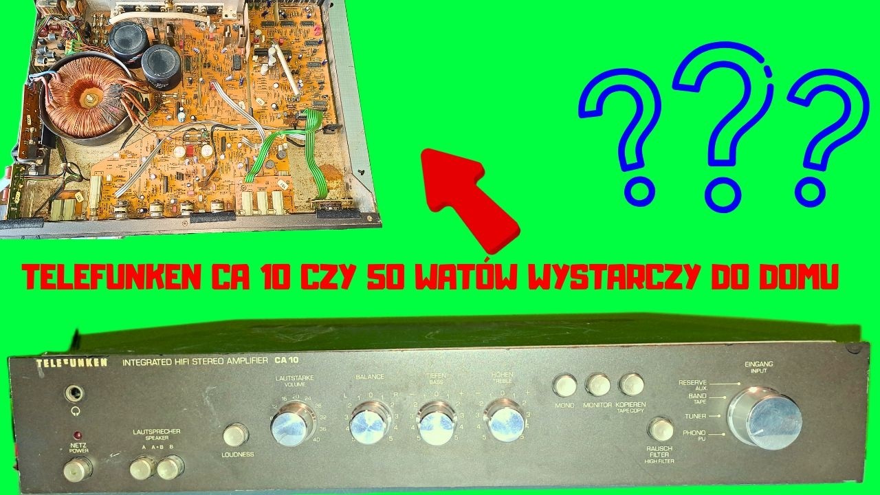 TELEFUNKEN CA 10 CZY MOC 50 WATÓW WYSTARCZY DO DOMU? OPIS WRAZ Z PREZENTACJĄ WZMACNIACZA