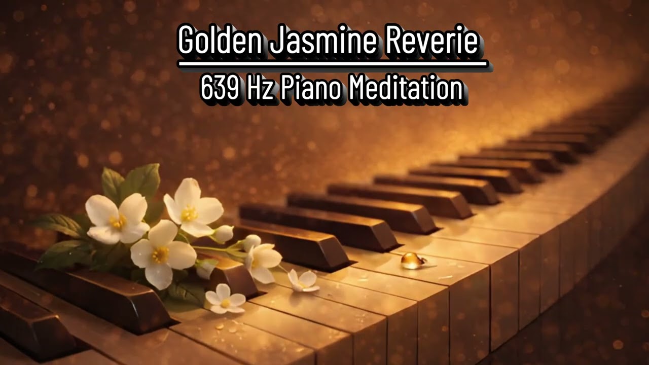 Golden Jasmine 🌙 Gentle Piano & Soft Rain for Deep Relaxation | Calm Ambient Music