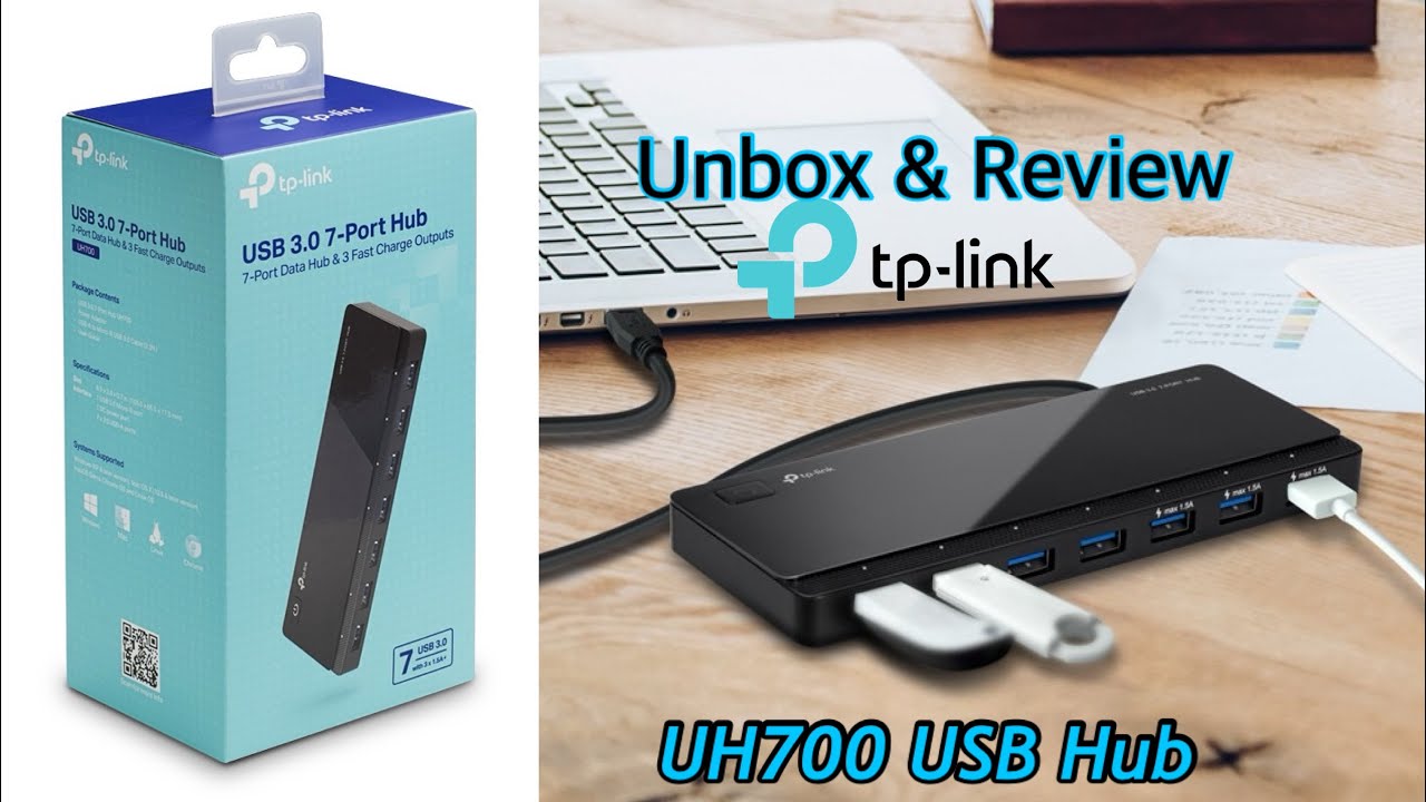 Unbox , Review & Setup ￼TP-Link UH700 USB 3 - 7 Port Hub