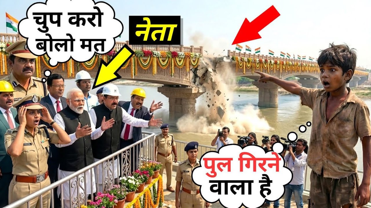 कूड़ा बीनने वाला गरीब बच्चा चीखा&mdash; सर ये ब्रिज गिरने वाला है&hellip; 5 मिनट बाद पूरा शहर दंग रह गया