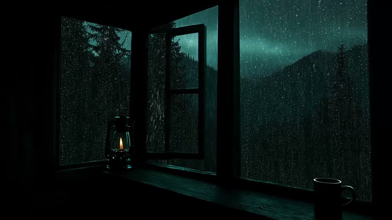 Gentle Midnight Rainfall by the Window 🌧️Safe Cozy Bedroom Sounds to Relax the Mind and Sleep Better