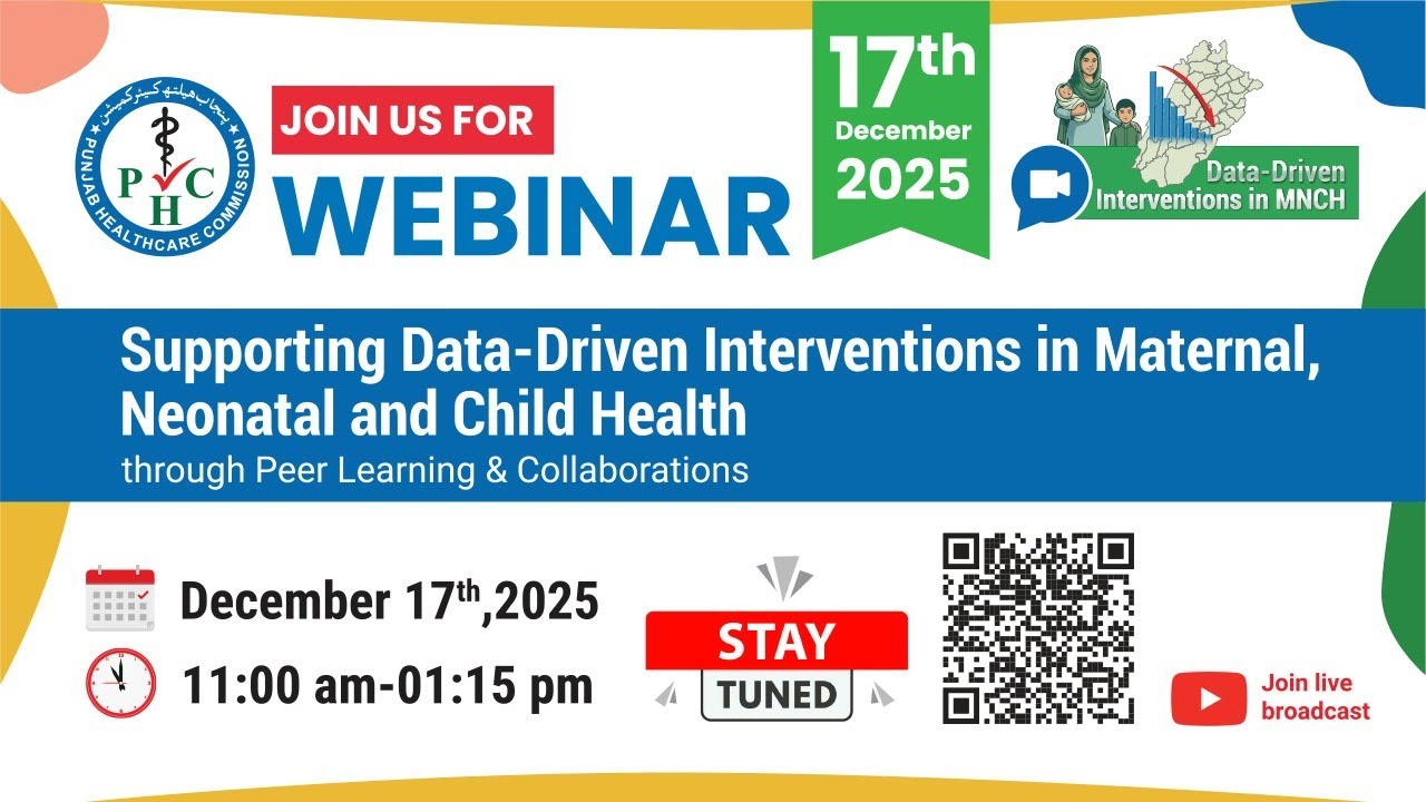 Webinar on &lsquo;Supporting Data-Driven Interventions in MNCH&rsquo; - programme details