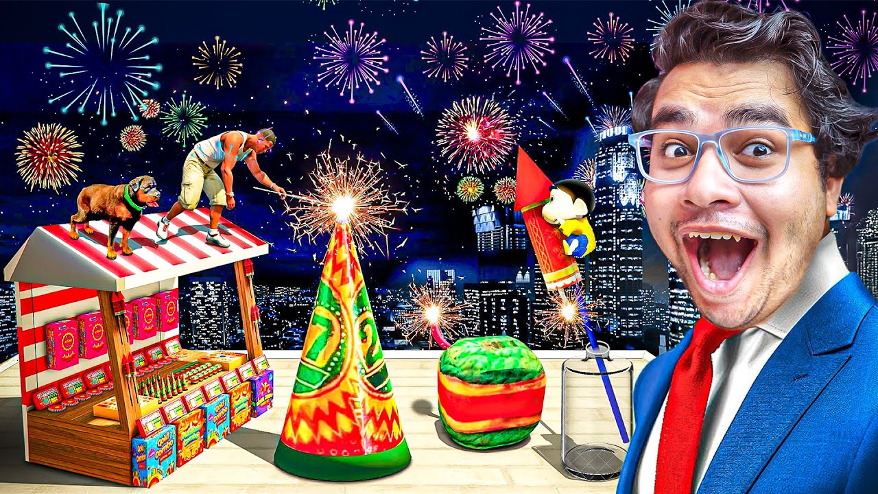 GTA V : Franklin & Shinchan’s CRAZY Diwali with the World’s BIGGEST Crackers! 😱🎇