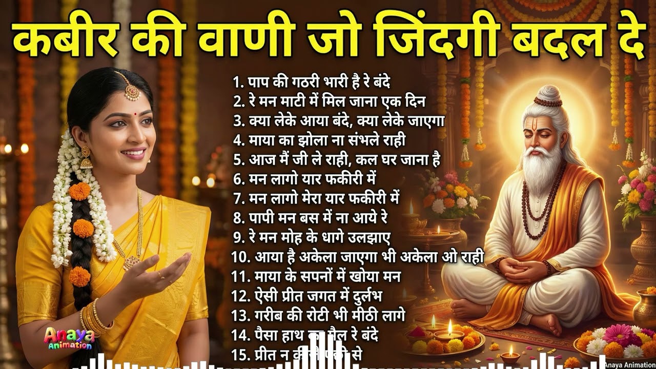 कबीर की वाणी जो जिंदगी बदल दे | Top 15 Kabir Bhajan Mashup | मन लागो यार फकीरी में | कबीर अमृत वाणी