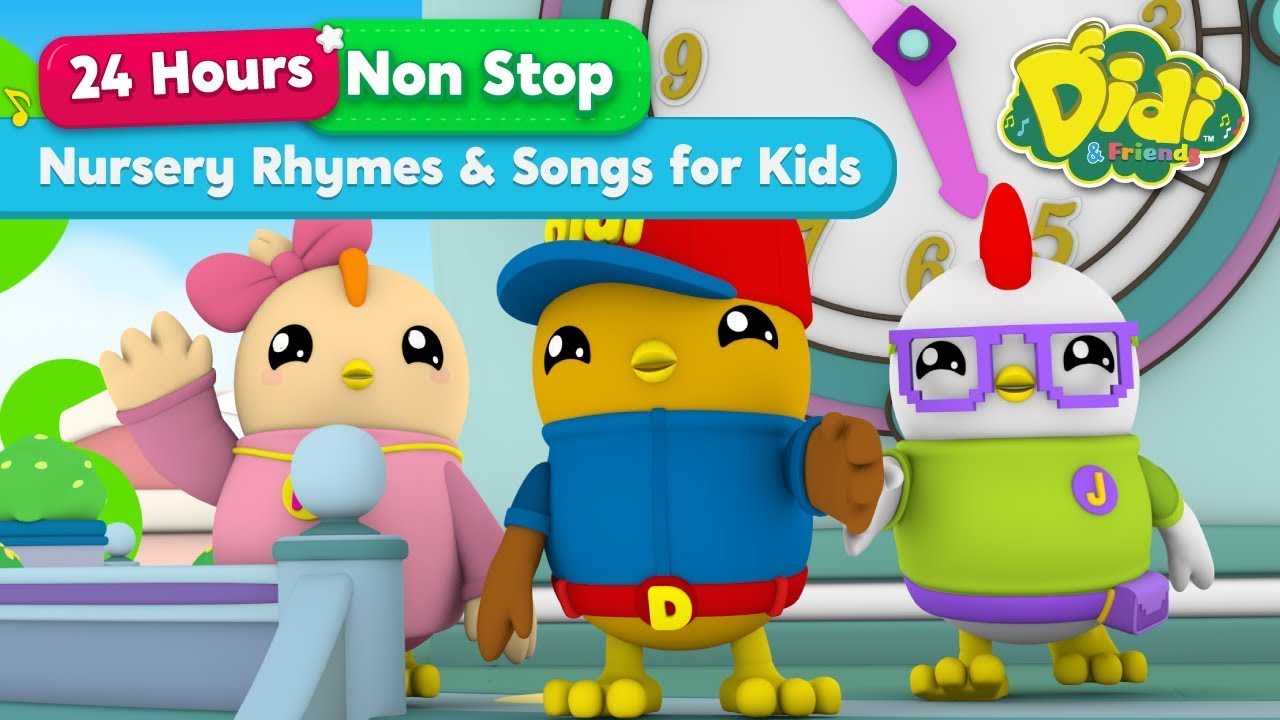 LIVE Non-Stop 24 Hour Nursery Rhymes | Didi & Friends in English