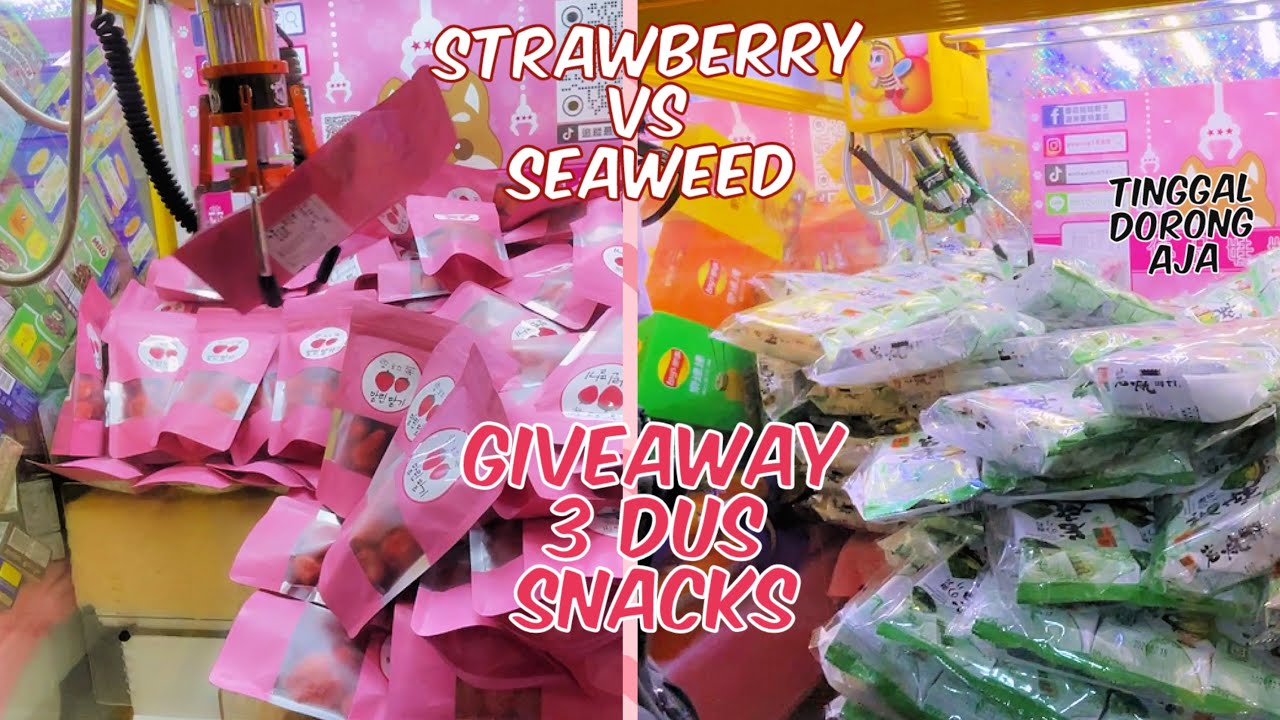 GIVEAWAY 2023 [ CLOSED ] ( STRAWBERRY VS SEAWEED ) CLAW MACHINE , 夾娃娃