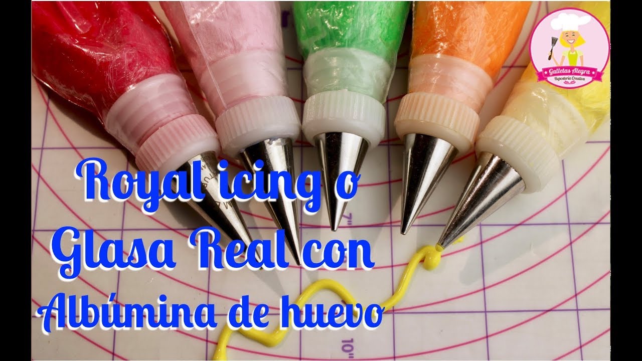 RECETA GLASA REAL O ROYAL ICING CON ALBÚMINA | GLASA REAL ROYAL ICING | GALLETAS ALEGRA: