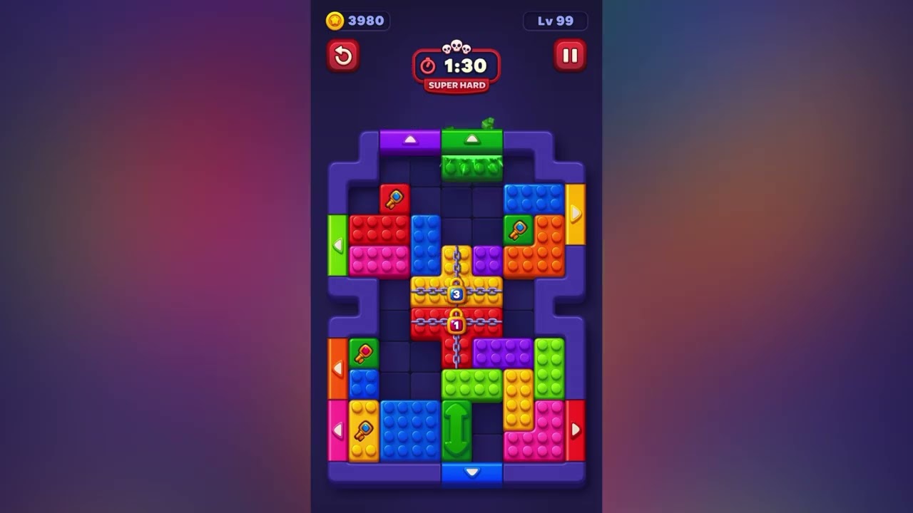 Block Out! - Color Sort Puzzle Level 99 Gameplay 