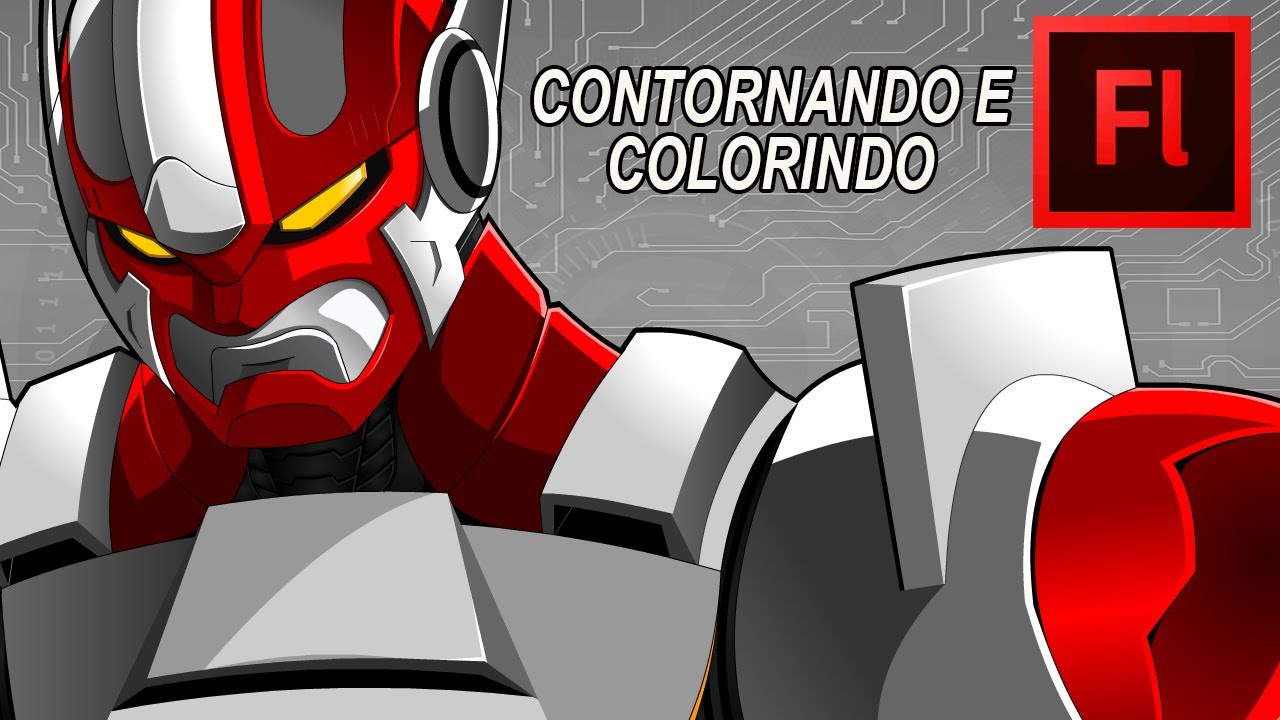 J&Uacute;PITER - CYBERCOPS | Contornando e colorindo com Adobe Flash CS6.