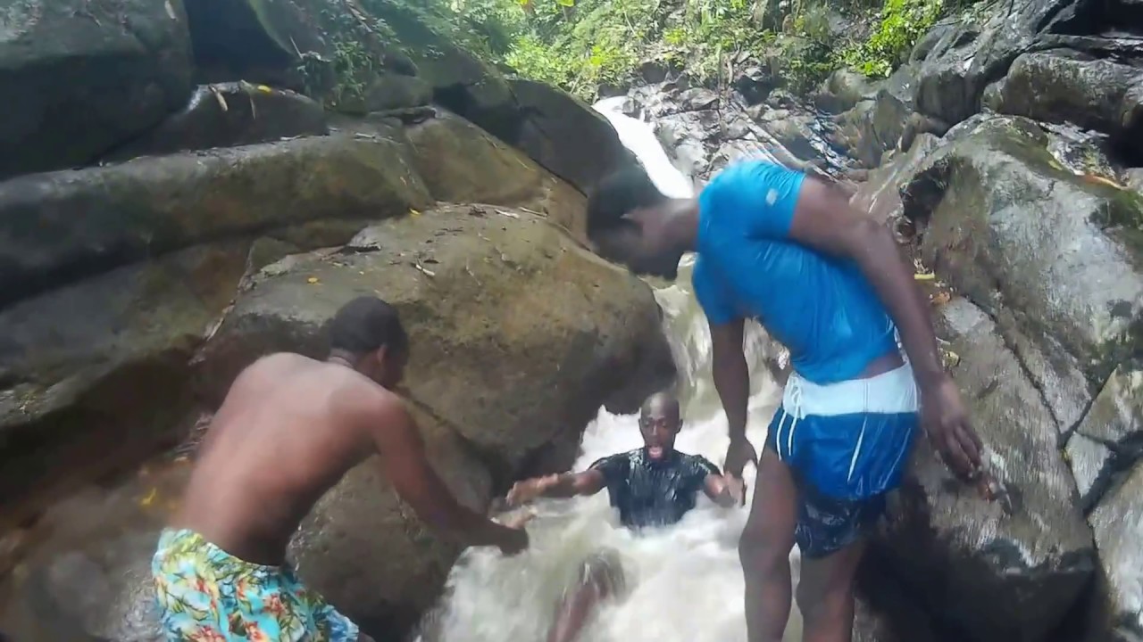 Enbas Saut Waterfall and Soufriere Cliff jumping. St.Lucia