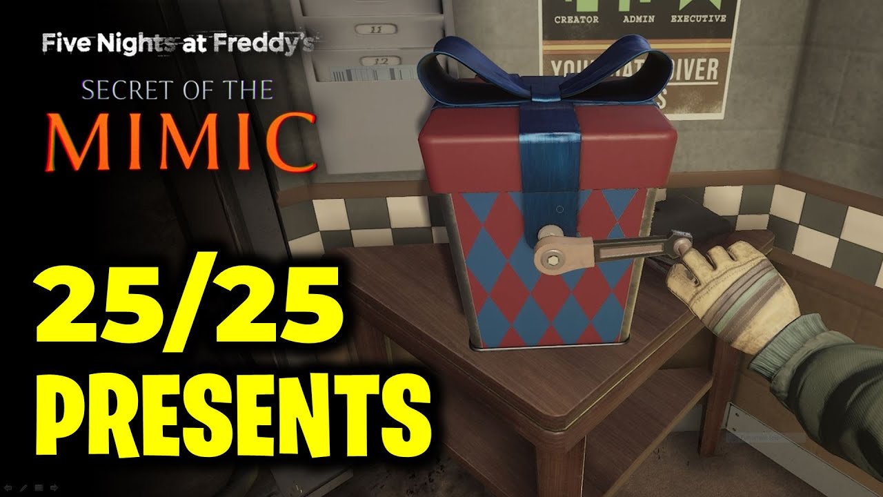All 25 Collectibles / Presents Location in FNAF SOTM (Secret of the Mimic)