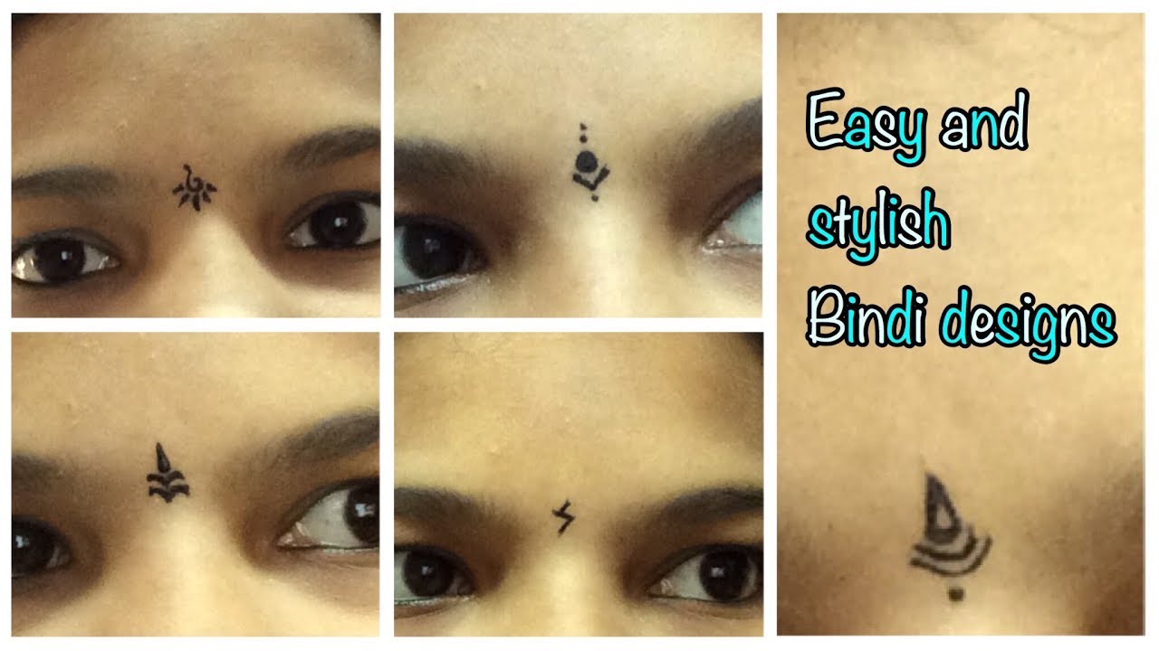 Bindi designs using eyeliner