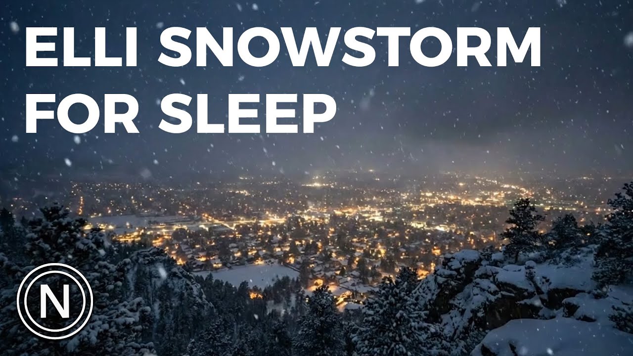Elli Snowstorm at Night Cozy Winter Ambience for Deep Sleep 10 Hours | 4k