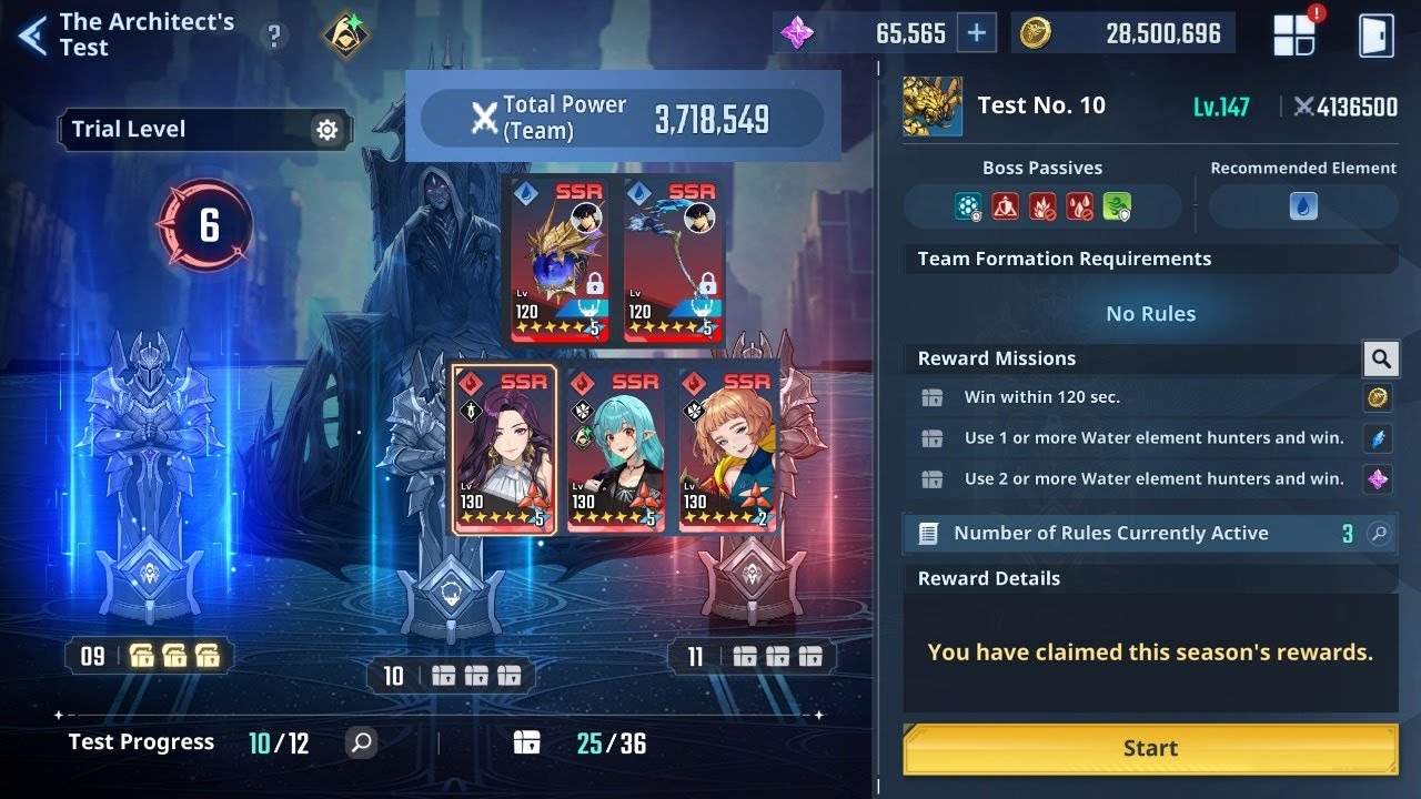 400K+ TP GAP | Trials LV.6 - Architect's Test No. 10  w/ def pen | Solo Leveling: Arise