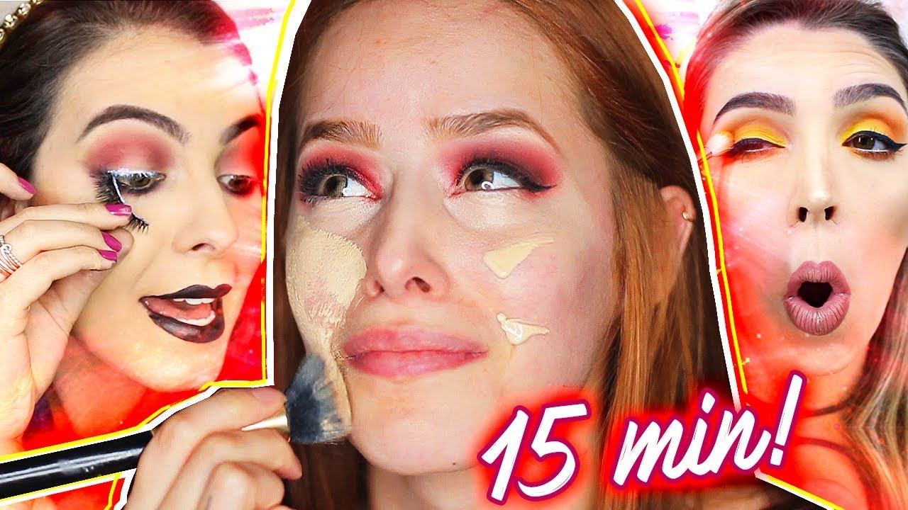 DESAFIO TRIPLO: MAKE GRINGA em 15 MINUTOS! Ft. Bianca Camargo e Julia Tedesco
