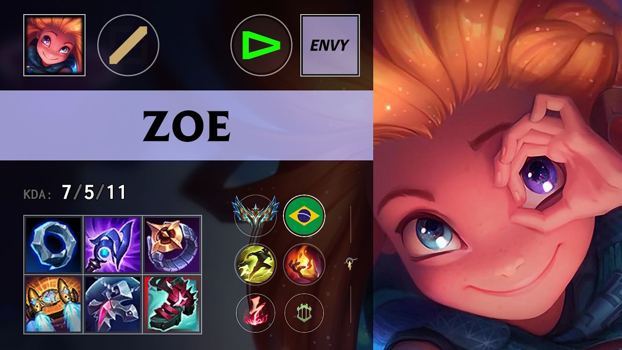 (LOUD Envy) Zoe Mid vs LeBlanc - BR Challenger Patch 26.11