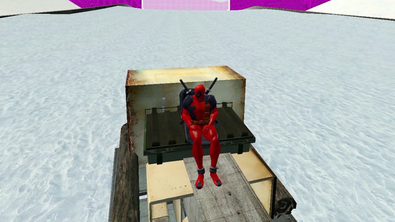 DEADPOOL Y EL TRINEO PERFECTO!! c/ Alex | Garry's Mod (Build Slider) #2