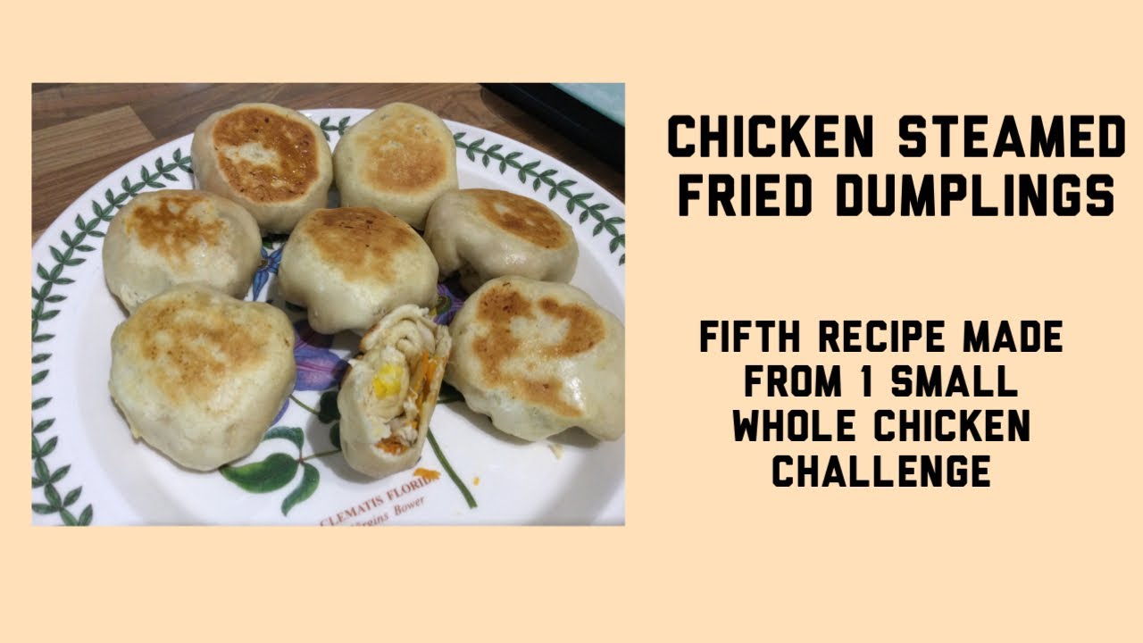 Chicken pan cooked dumplings - super easy to make with minimal ingredients