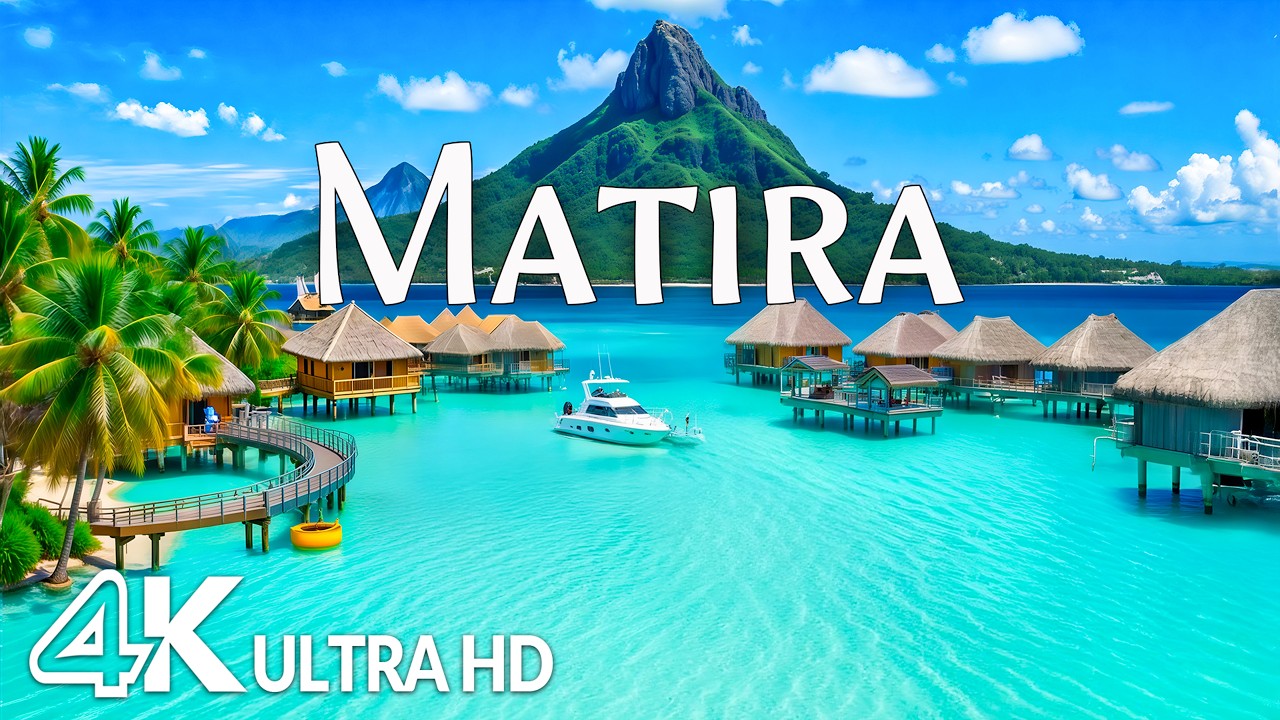 Matira Beach, Bora Bora 4K – Turquoise Lagoon, White Sand & South Pacific Paradise | Relaxing Music