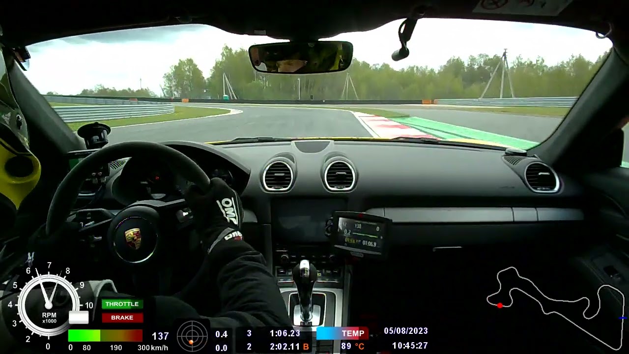 Porsche Cayman 718 GT4 1:52:70 Moscow raceway GP10 08.05.23