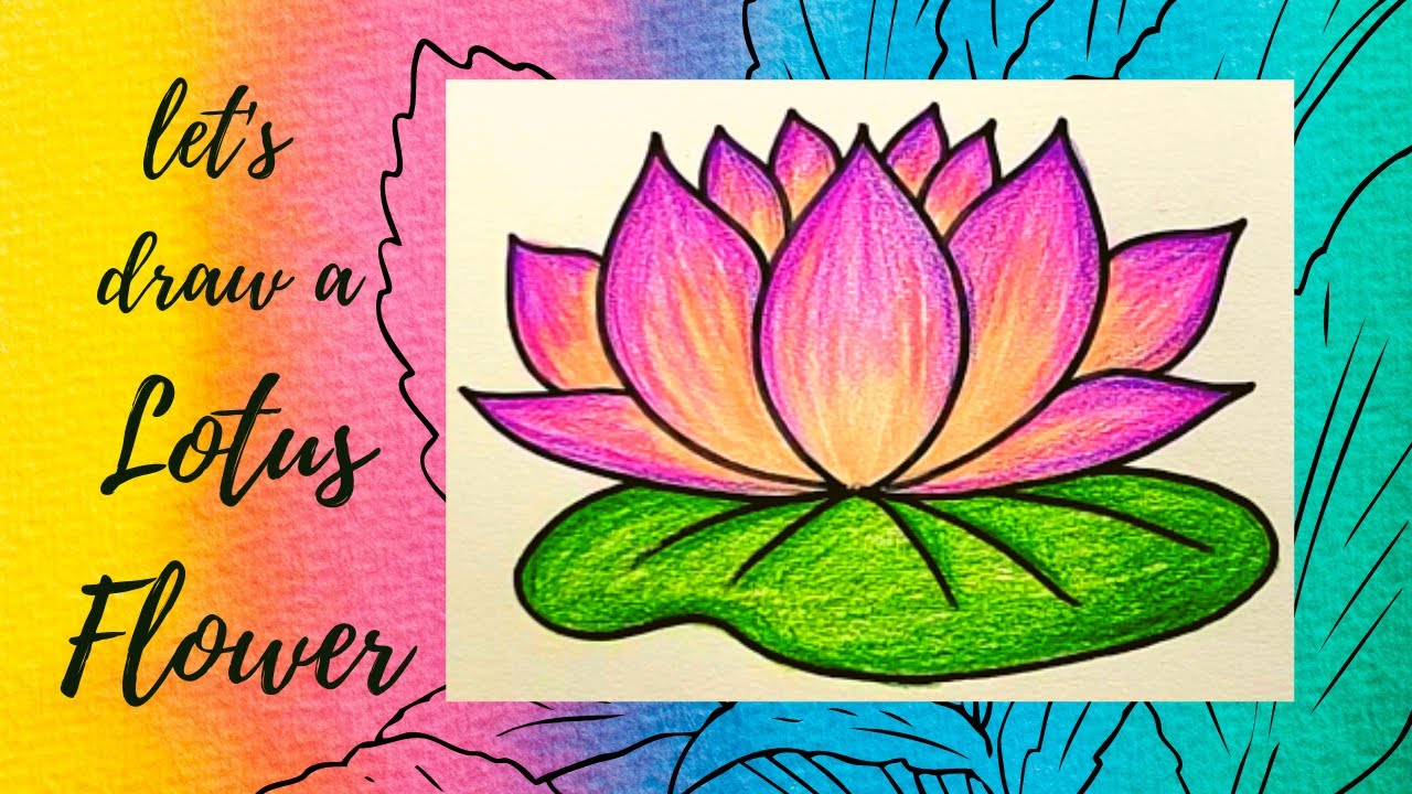 Let' draw a Lotus Flower | flower drawing | happy spring season | art lesson