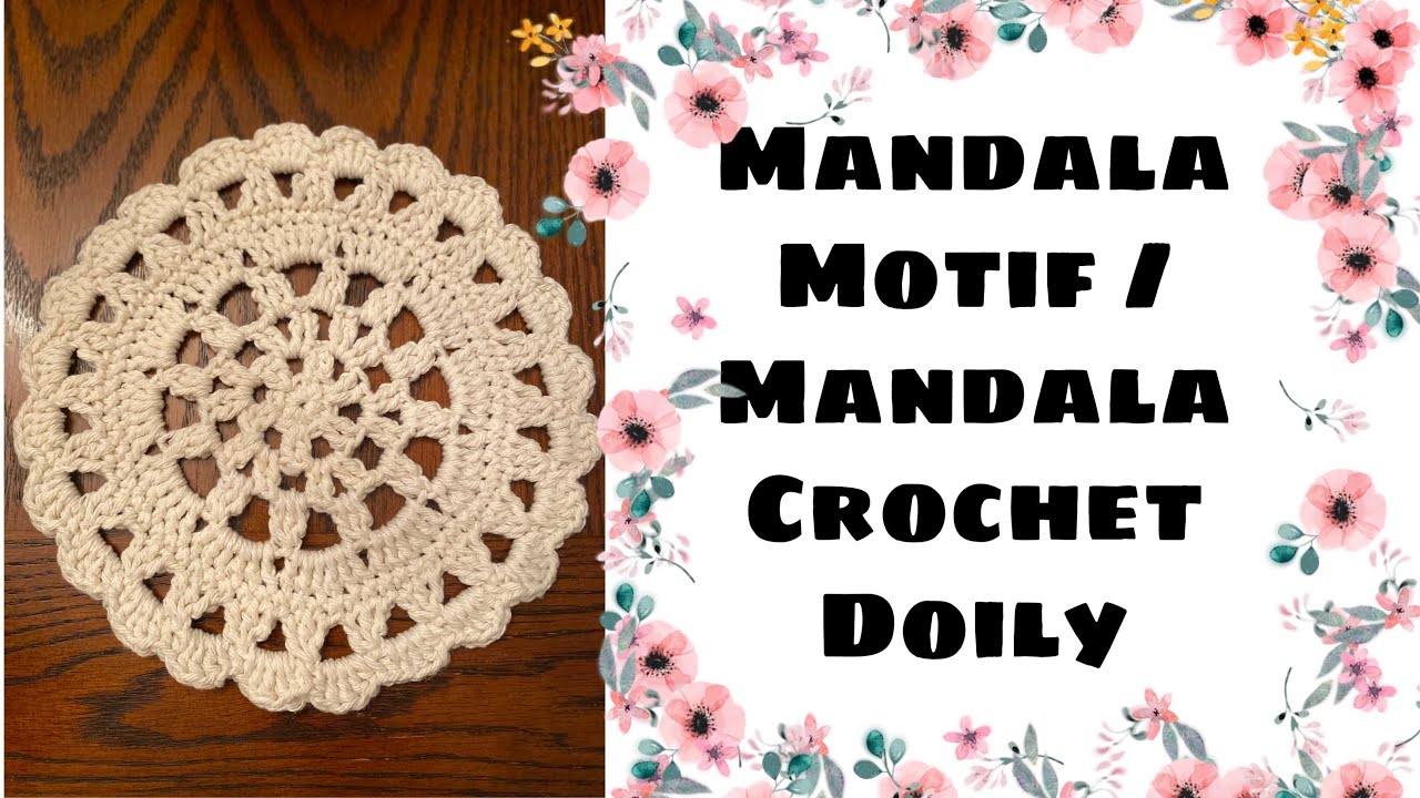 Mandala motif / mandala crochet doily