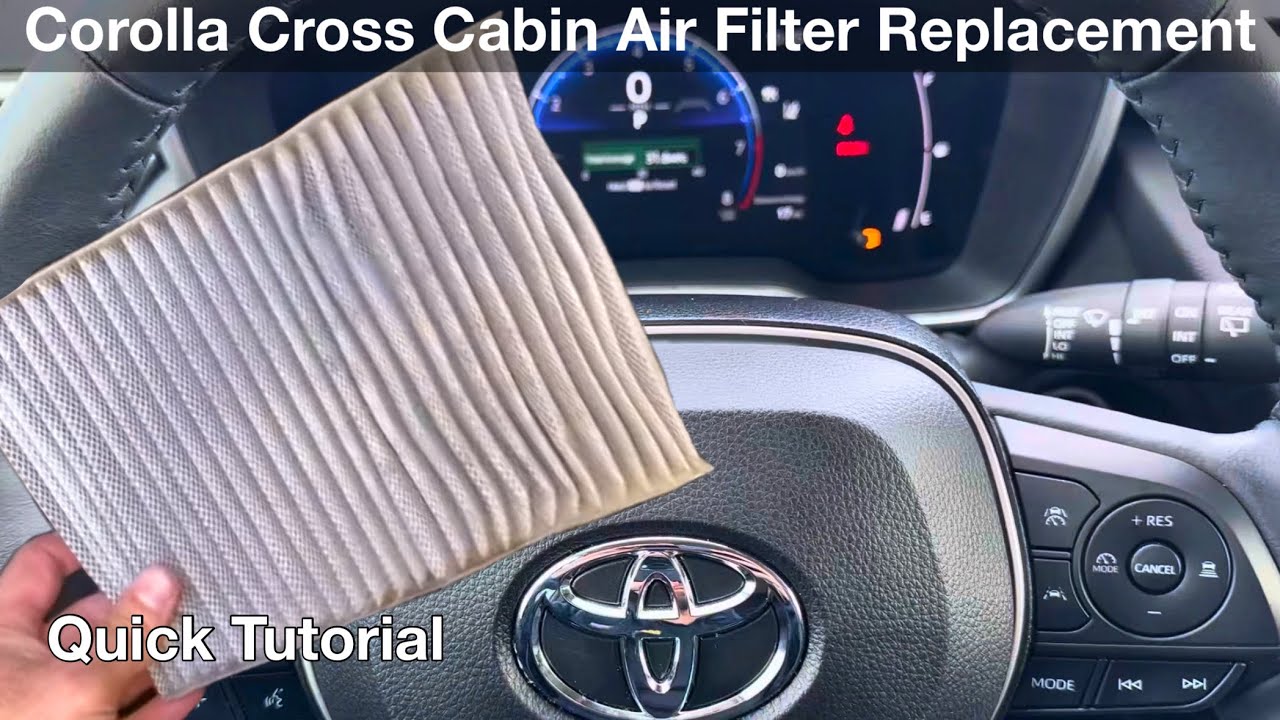Toyota Corolla Cross 2023 года. Как заменить салонный фильтр