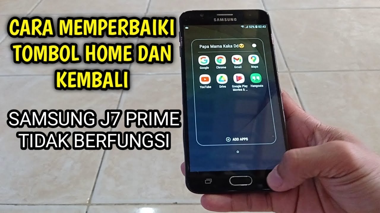 cara memperbaiki tombol home dan kembali samsung j7 prime tidak berfungsi