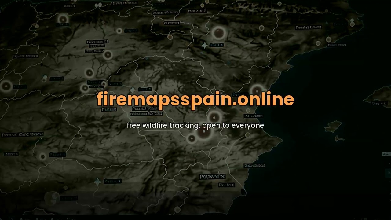 Firemaps Spain &mdash; live wildfire map for Spain & Portugal (free, no ads, no login)