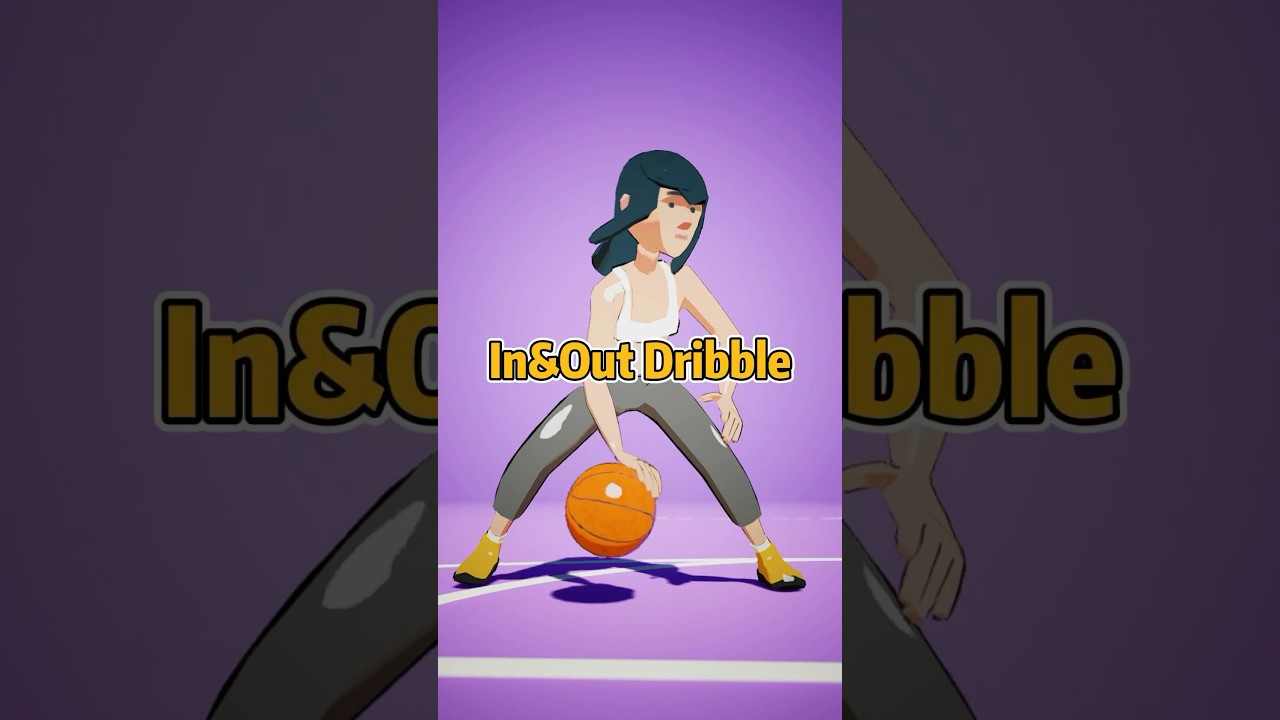 it's Dribbling Basic.「In And Out」.basketball skill. #animation #basketballtraining