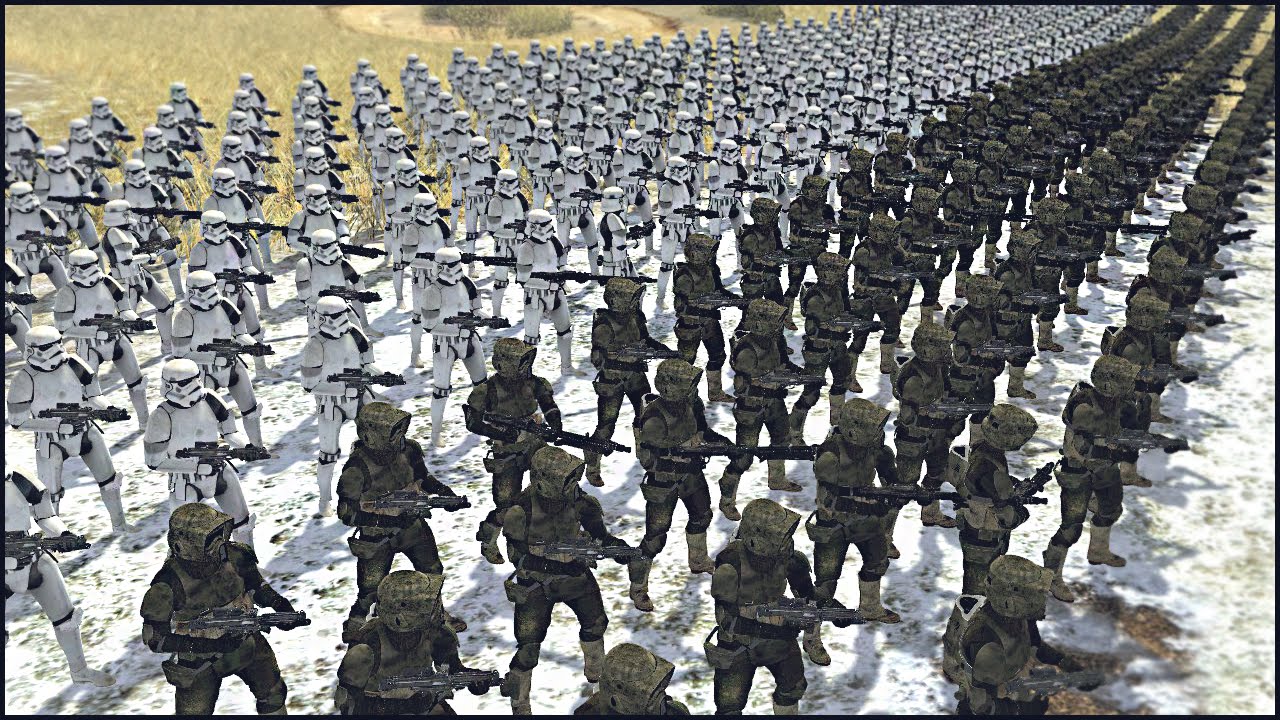 500 STORMTROOPERS VS REBELS - Star Wars: Galaxy at War Mod Gameplay