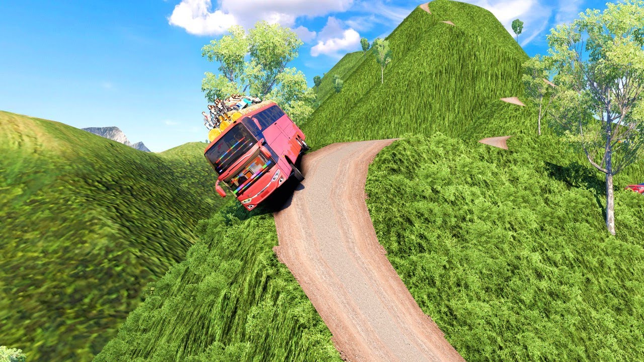 Can the bus driver navigate the steep and slippery mountain roads?