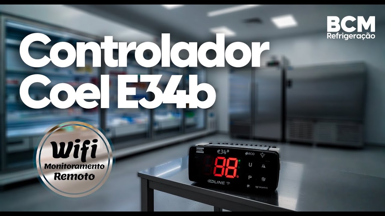 Controlador Digital de Refrigeração E34B Coel