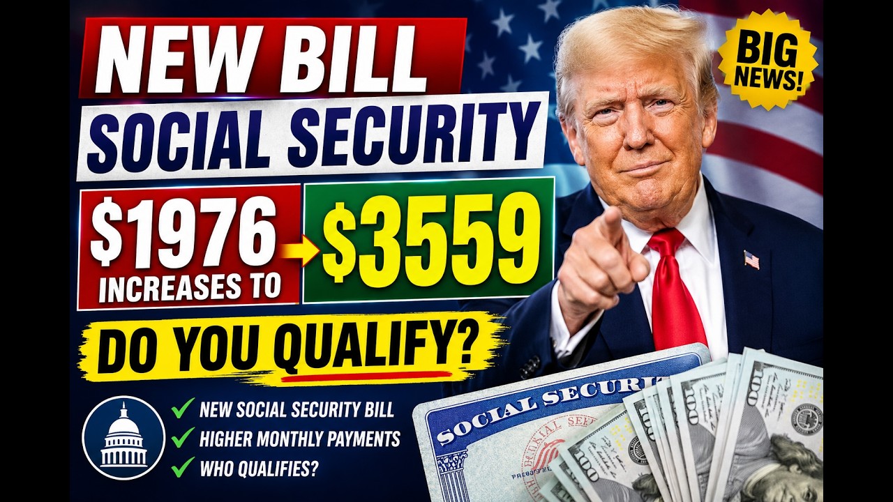 New Bill Social Security $1976 INCREASES to $3559 | Do You Qualify?