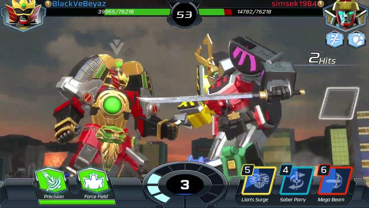 Mighty Morphin Thunder Megazord Vs Samurai Megazord 7 Power Rangers Legacy Wars