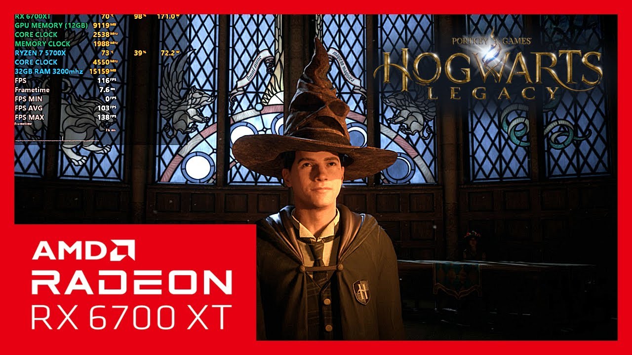 Hogwarts Legacy | RX 6700XT | Ryzen 7 5700X | 32GB RAM | 1080p 60fps
