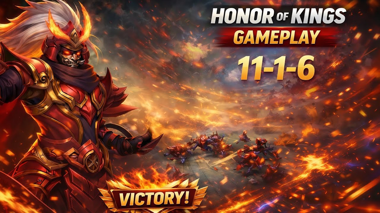 Berserker Went GOD MODE! 11-1-6 Victory | Honor of Kings