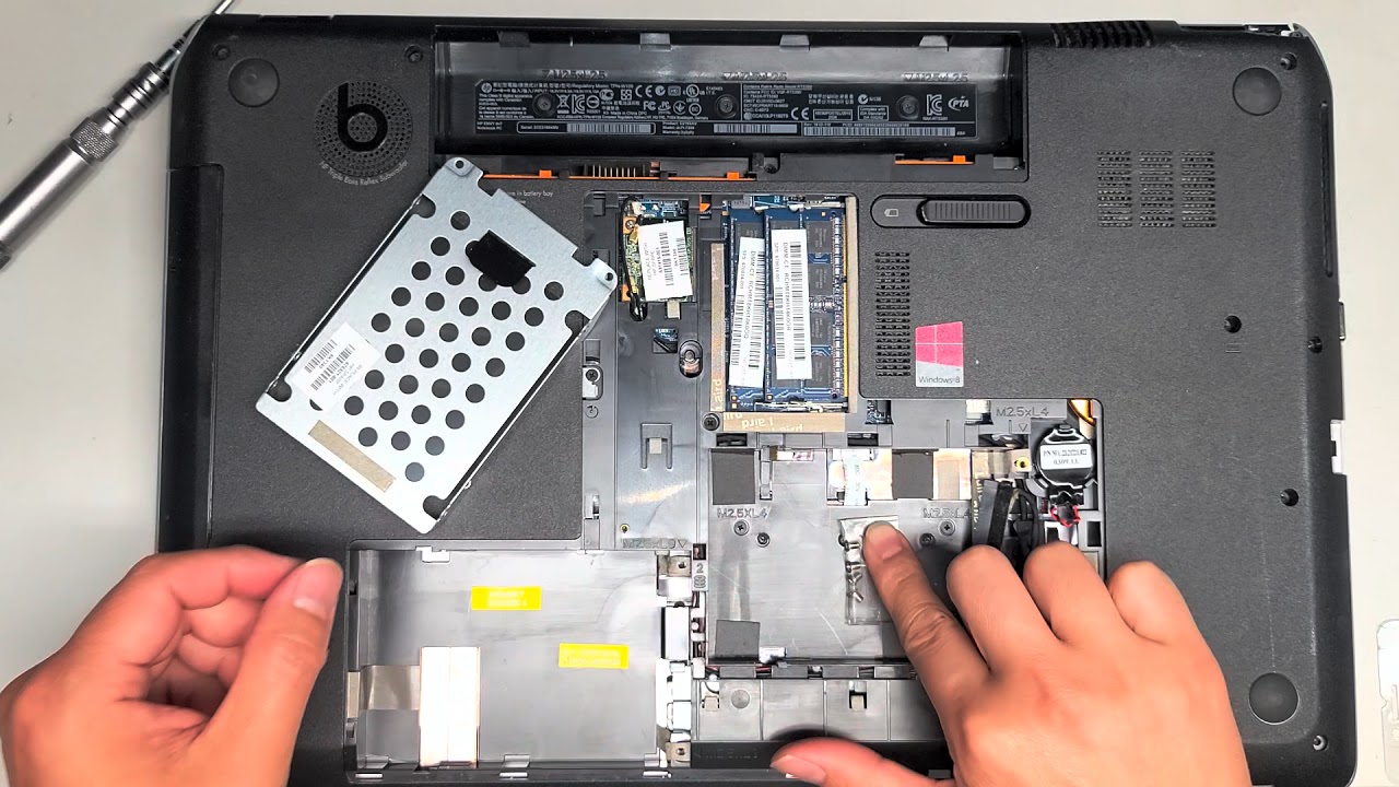 HP Envy DV7 DV7T-7300 Disassembly RAM SSD Hard Drive Upgrade Battery Replacement Repair