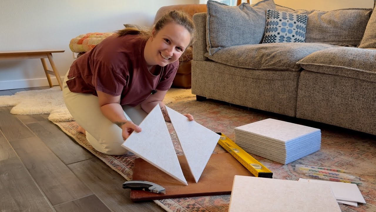 DIY Cork Board Felt Wall Tile Quilting Star