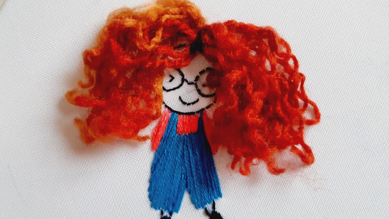 embroidery girl,embroidery for beginnes, easy embroidery,گلدوزی آسان،گلدوزی دختر ،گلدوزی برای مبتدی👧