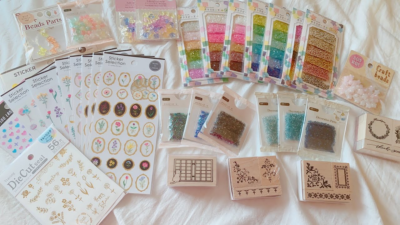 セリアでシールとスタンプをいっぱい買ったよ🌼【100均文房具】