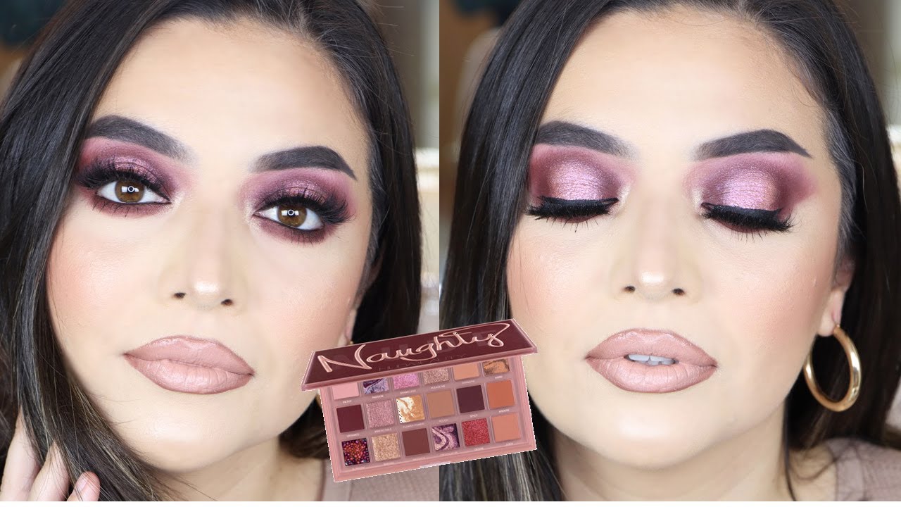 HUDA BEAUTY NAUGHTY NUDE EYESHADOW PALETTE TUTORIAL + REVIEW!