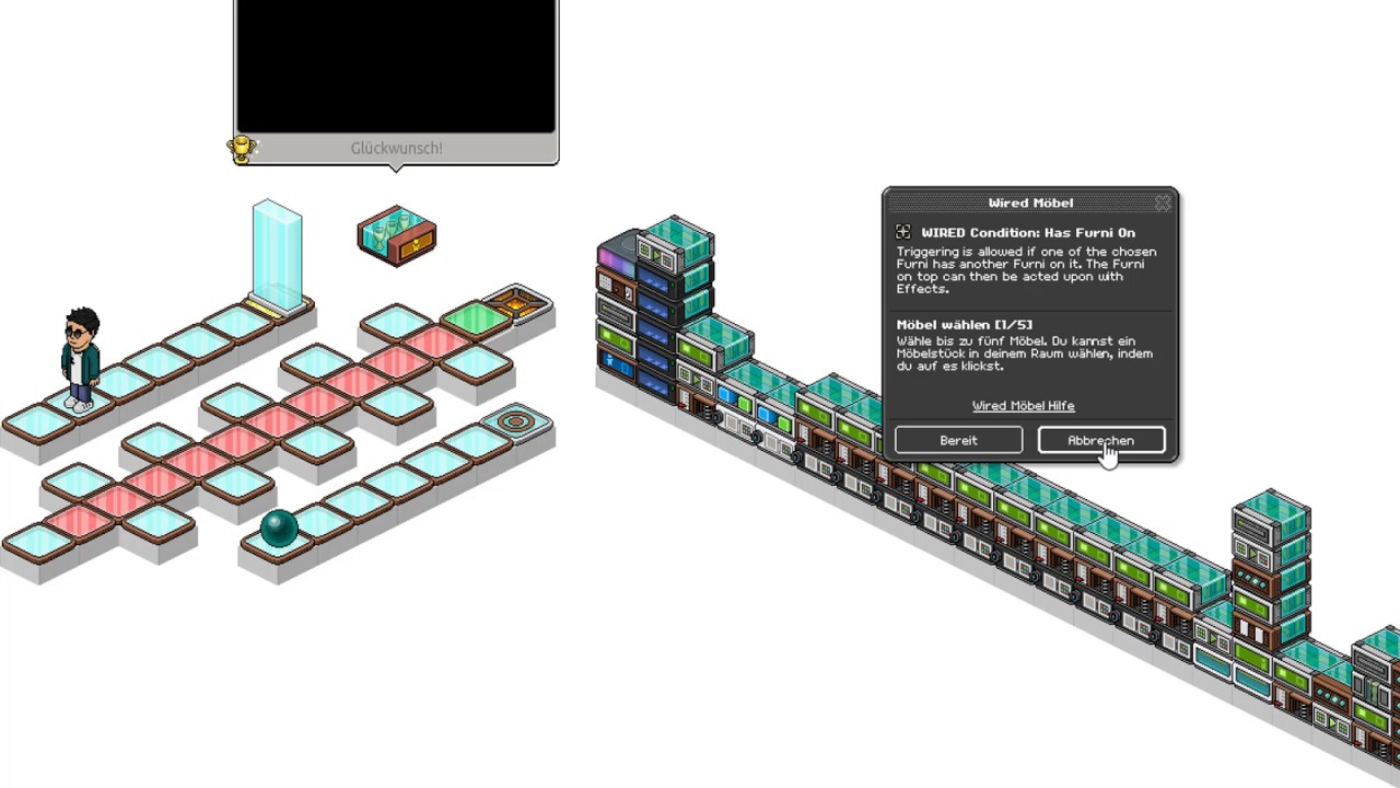 Habbo Wired Game (GREEN TILE) [GERMAN/ENGLISH]