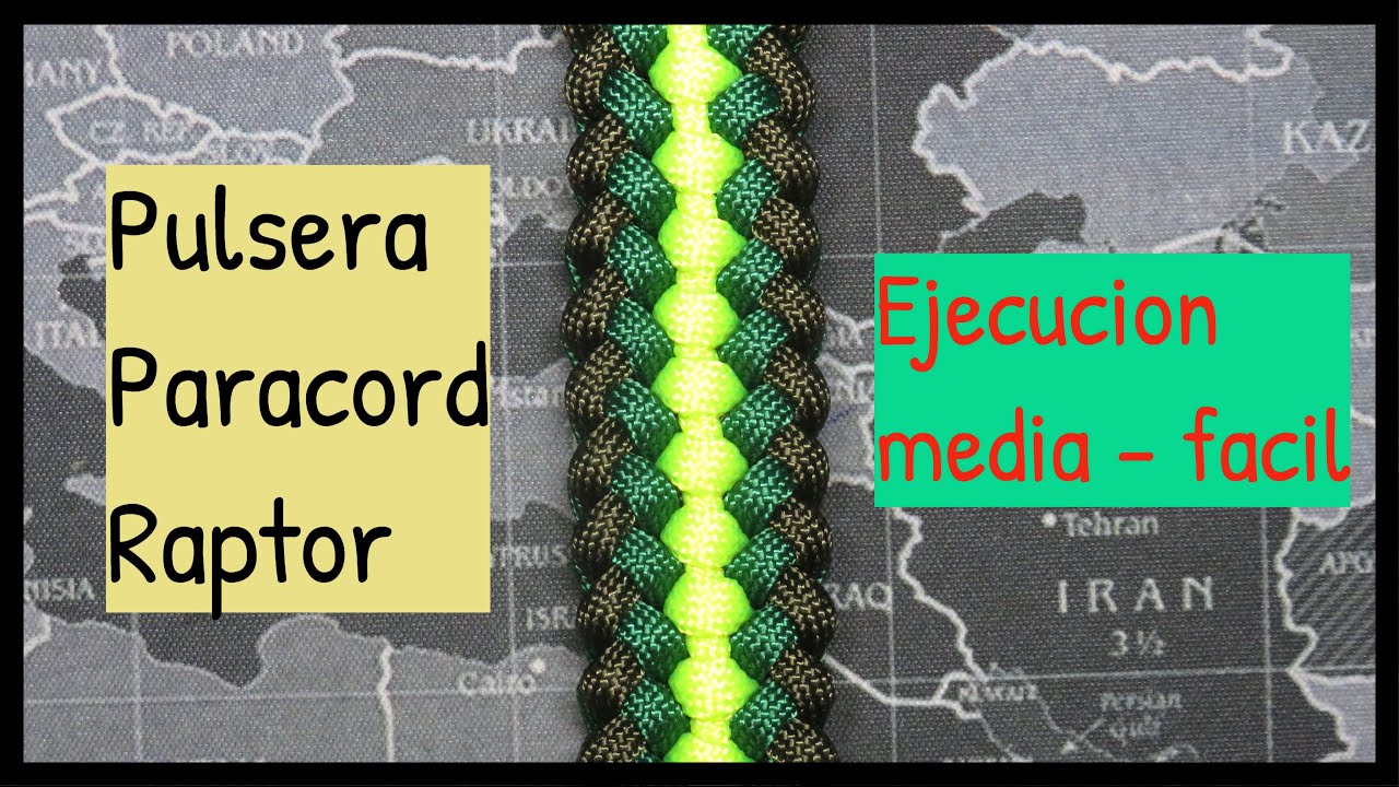 Como hacer un Pulsera Paracord RAPTOR - Paracord Bracelet