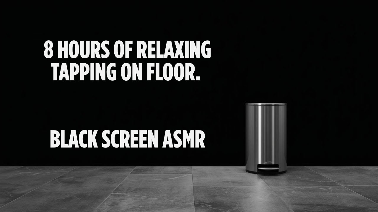 8 Hours. Barefoot Tapping on Bathroom Floor ASMR. Black Screen Sounds for Sleep and Relaxation