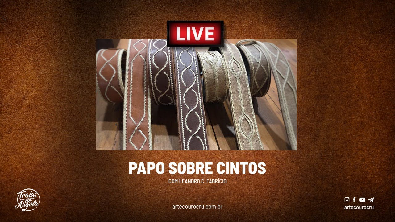 PAPO SOBRE CINTOS EM COURO CRU