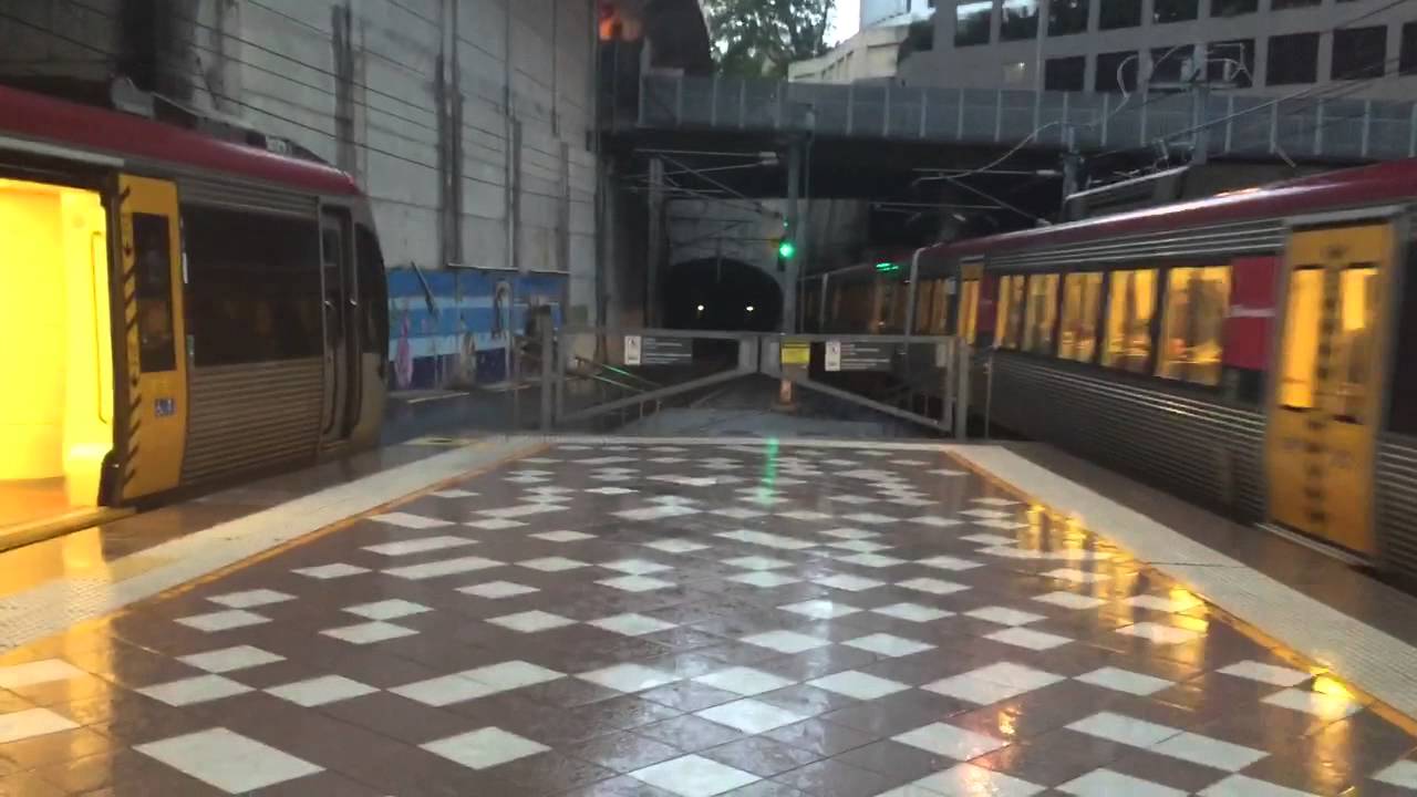 QR trains at Brisbane Central