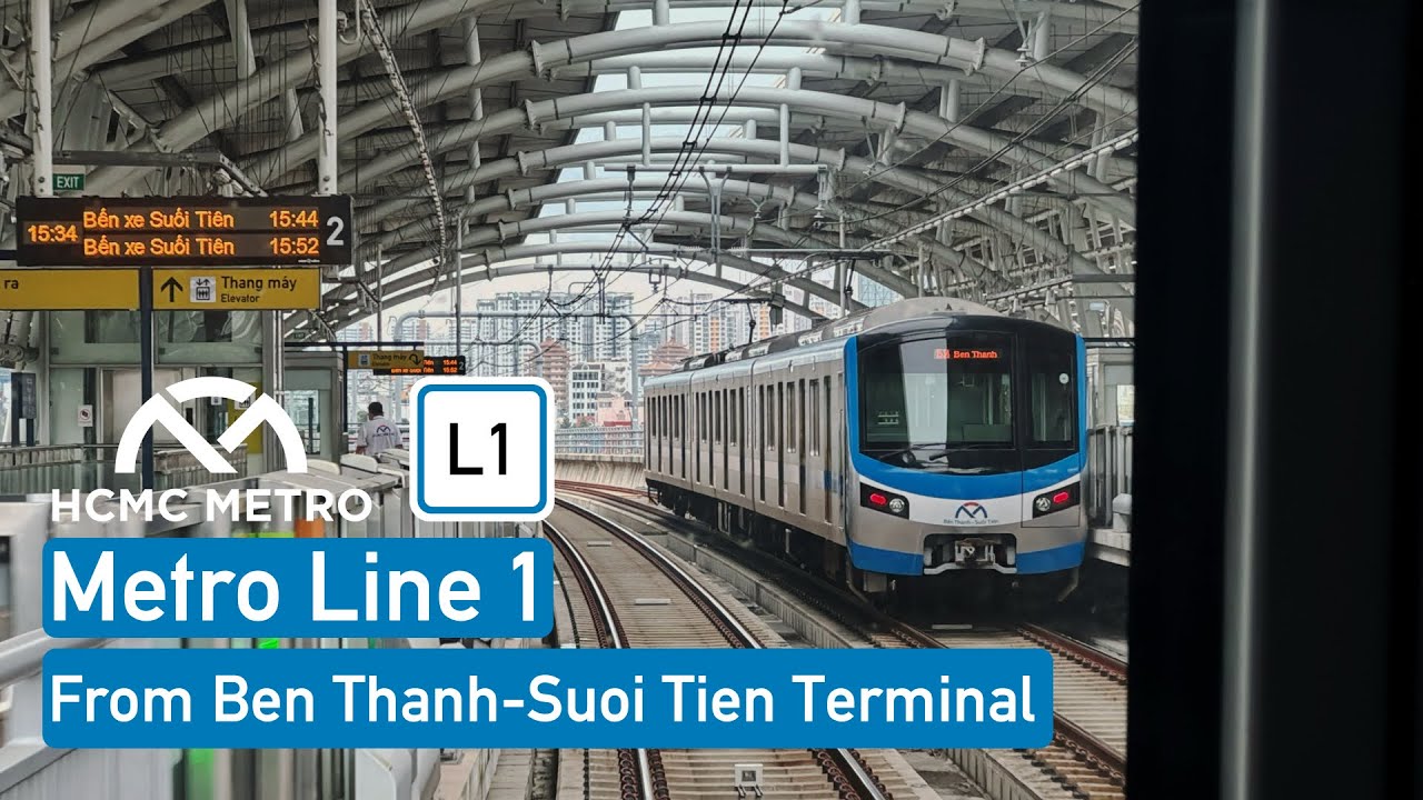 [Cab View] Ho Chi Minh Metro Line 1 Front View  From Ben Thanh - Suoi Tien Terminal ALL Section 2025