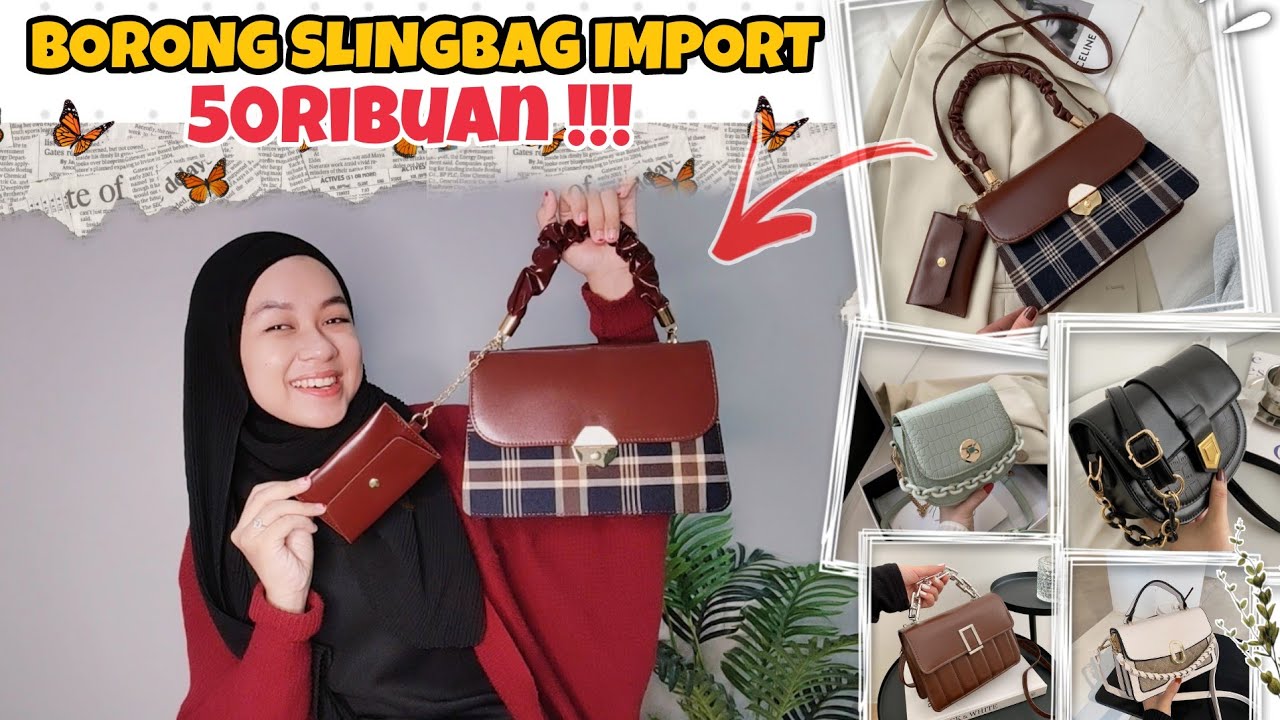 SHOPEE HAUL SLINGBAG IMPORT 50RIBUAN !!! LAKU BANGET BUAT DIJUAL LAGI