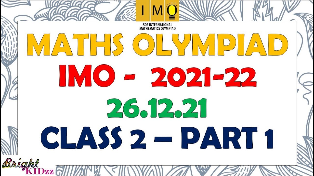 IMO 2021-22  Class 2 || Olympiad exam for Class 2  || IMO maths olympiad Class 2 || Bright Kidzz
